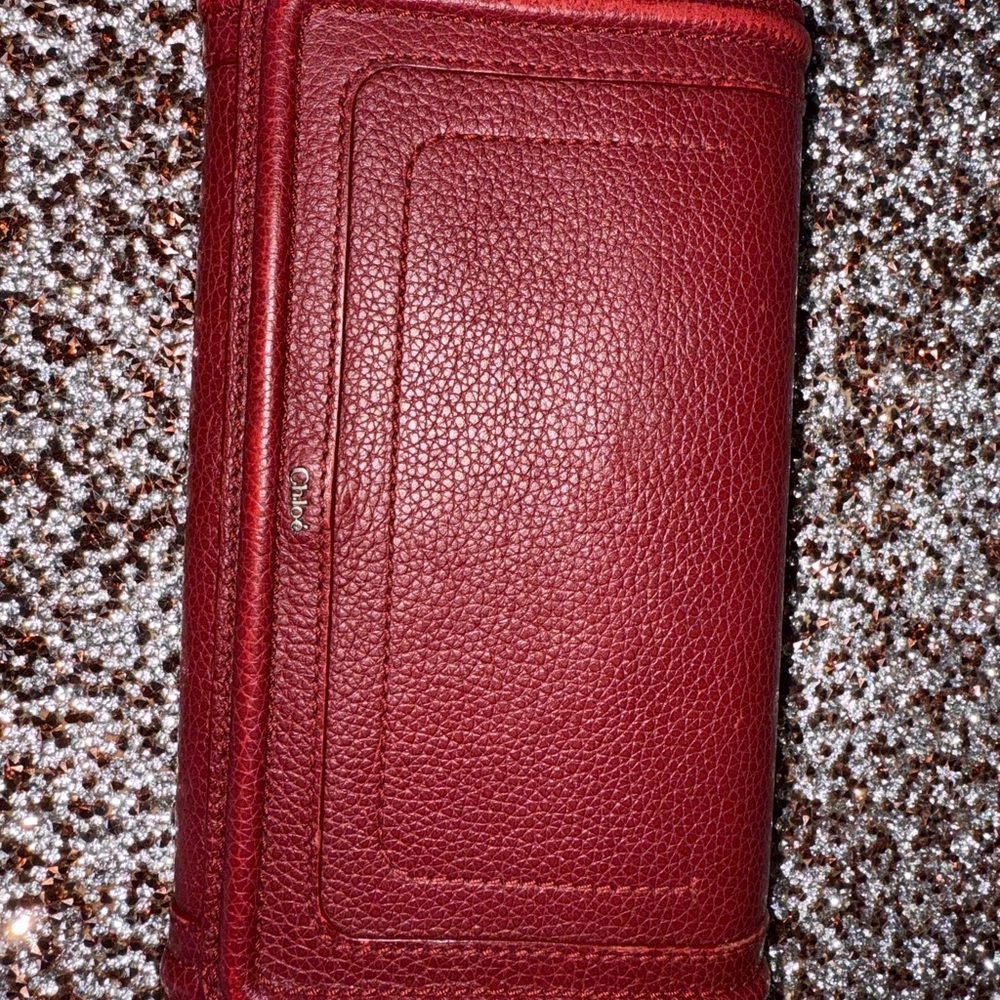 Chloé Red Leather Wallet